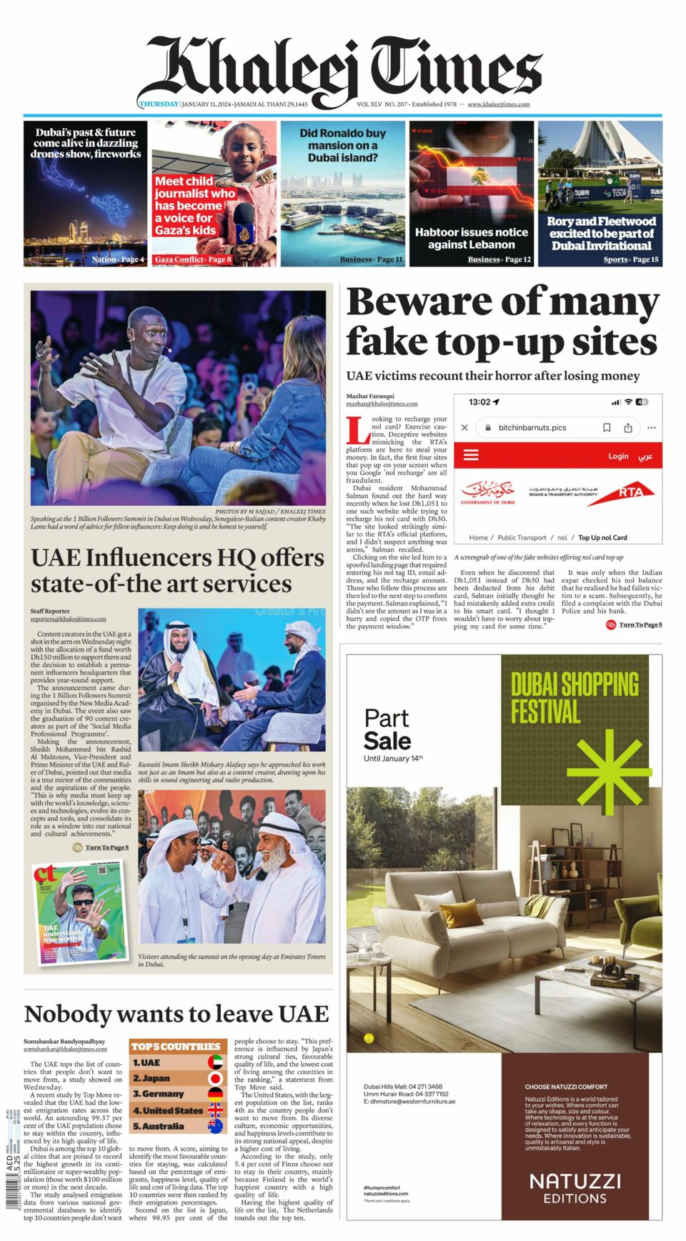 Khaleej Times January 11, 2024 (Digital) (Australia)