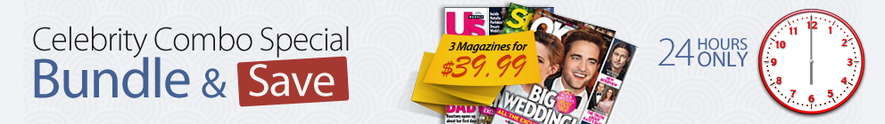 Celebrity Combo Special: Bundle & Save Select up to 3 Magazines for $39.99 