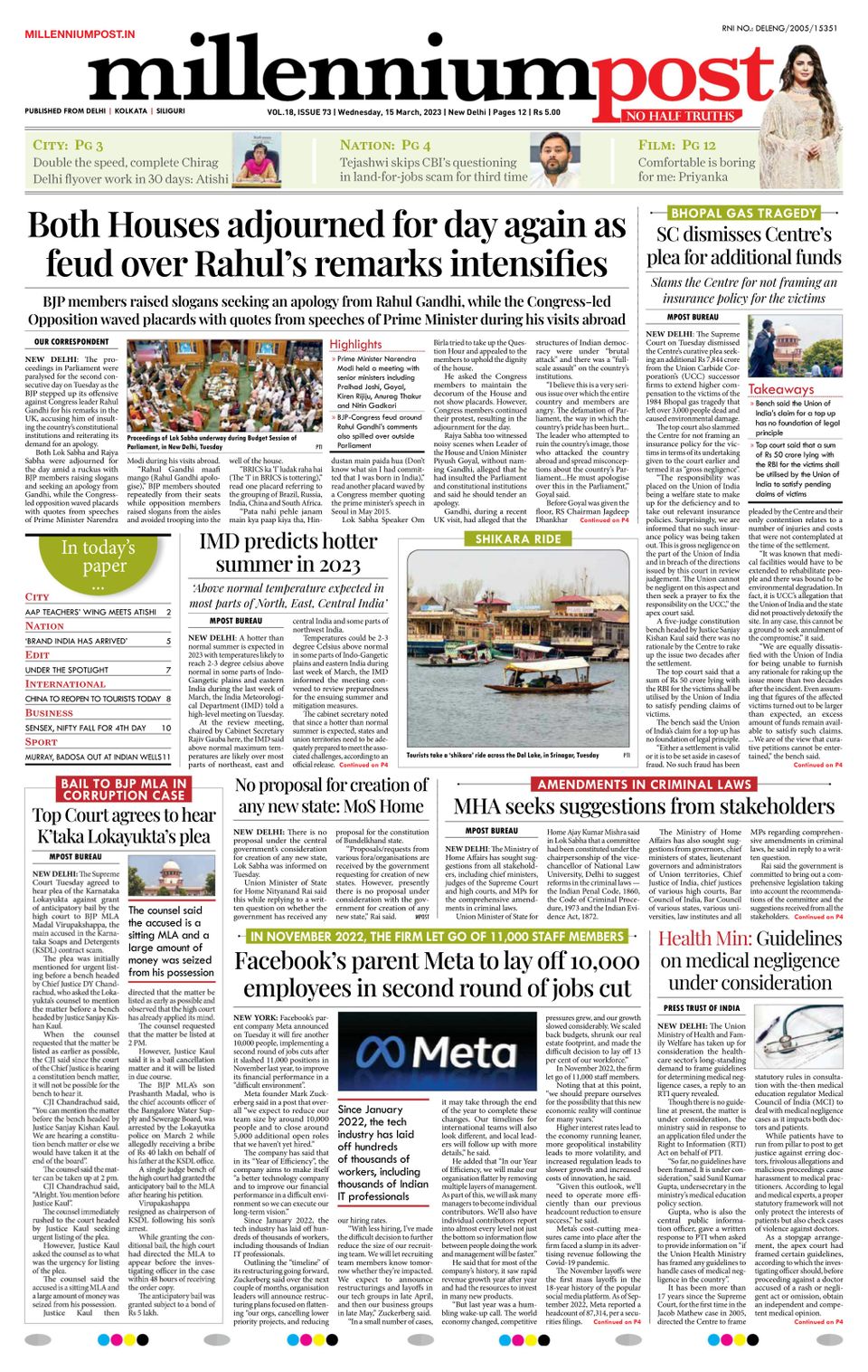 Millennium Post Delhi March 15, 2023 (Digital) - DiscountMags.com