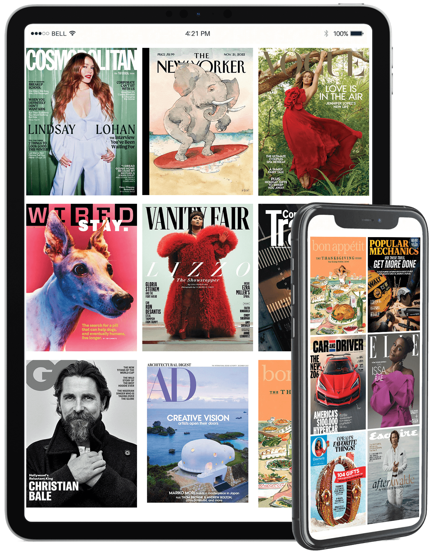 Digital magazines on tablet and mobile device